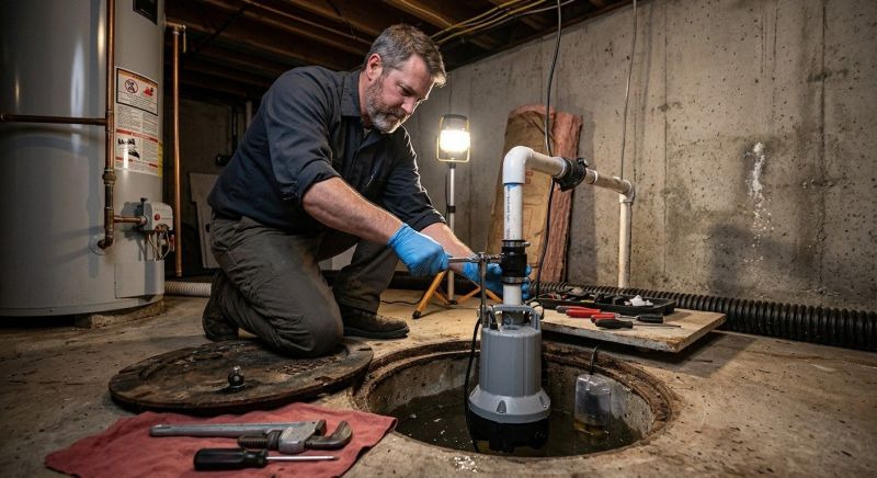 Basement Drainage Pump Repair in Warwick, RI